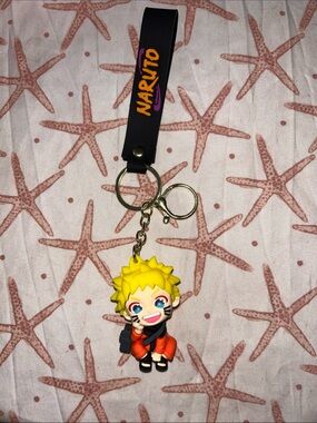 Naruto Keychain Strap in Black and Yellow